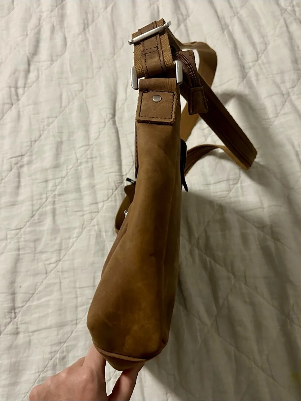 Classic Brown Leather Messenger Bag for Men - Timeless Style